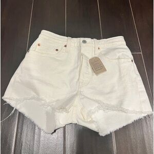 Levi Strauss and Co. White Jean Shorts